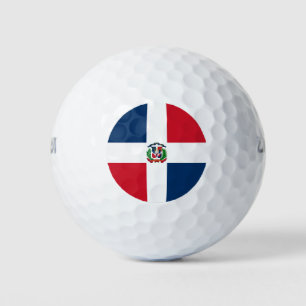 Dominican Republic Flag Red, White, Blue Golf Balls