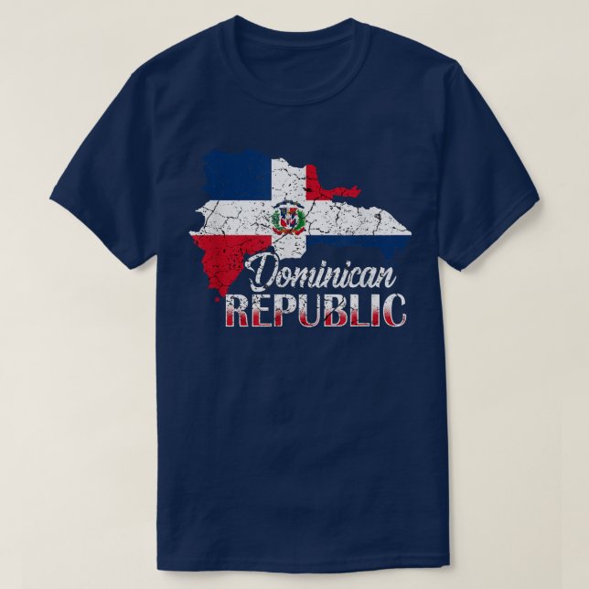 Dominican Republic Flag Santo Domingo T-Shirt (Design Front)
