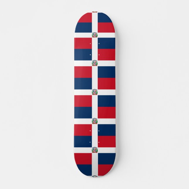 Dominican Republic flag Skateboard (Front)