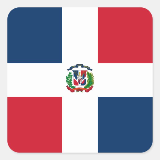 Dominican Republic Flag Square Sticker (Front)