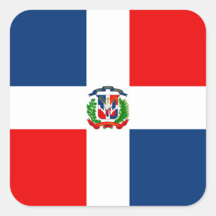Dominican Republic Flag  Square Sticker