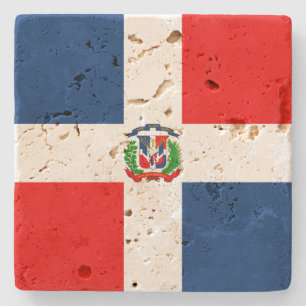 Dominican Republic Flag Stone Coaster