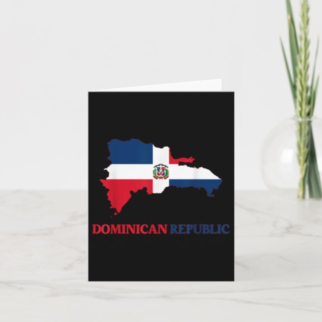 Dominican Republic Flag Travel Souvenir Dominican  Card (Front)