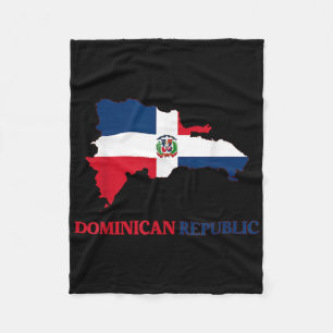 Dominican Republic Flag Travel Souvenir Dominican Fleece Blanket