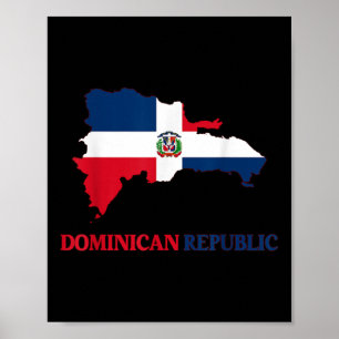 Dominican Republic Flag Travel Souvenir Dominican Poster