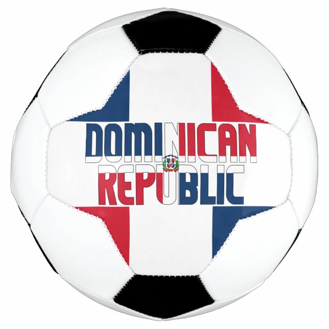 Dominican Republic Flag Tricolor Patriotic  Football (Front)