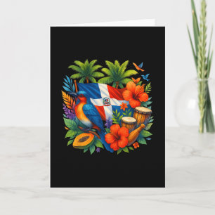 Dominican Republic Flag Vacation Travel Tropical S Card