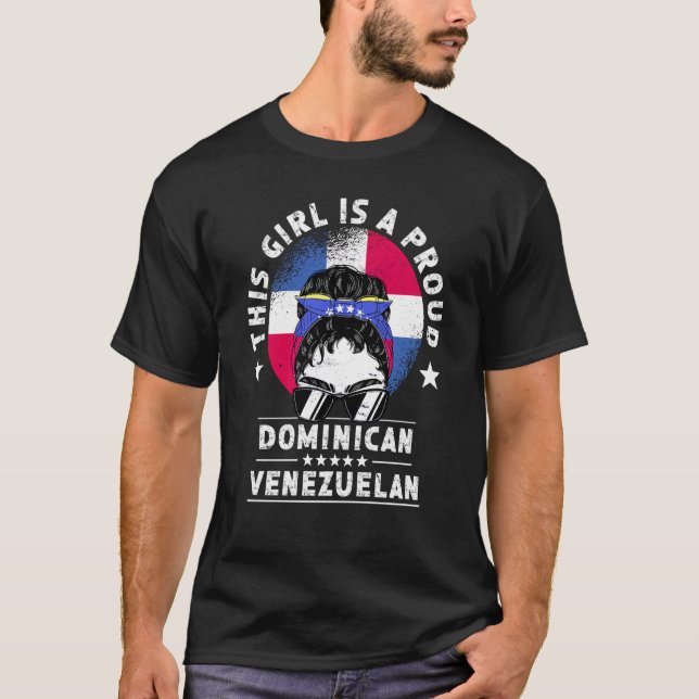Dominican Republic Flag Venezuela Grown Women Girl T-Shirt (Front)