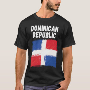 Dominican Republic Flag Vintage Grunge Dominican F T-Shirt