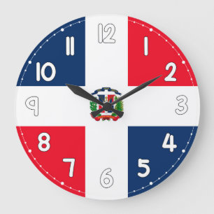 Dominican Republic Flag Wall Clock – Patriotic Hom