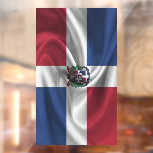 Dominican Republic Flag Window Cling (Sheet 2)