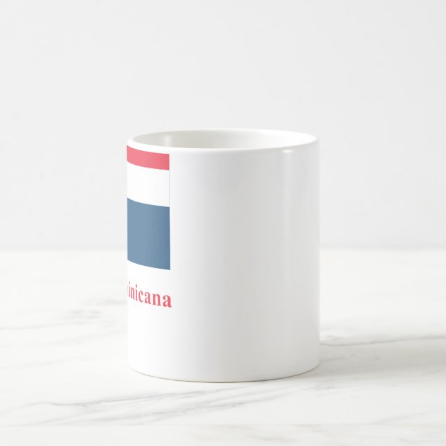 Dominican Republic Flag with Name in Spanish Coffee Mug (Center)