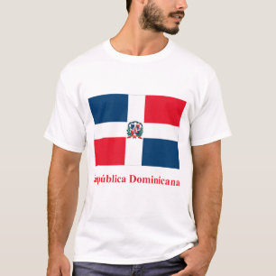 Dominican Republic Flag with Name in Spanish T-Shirt