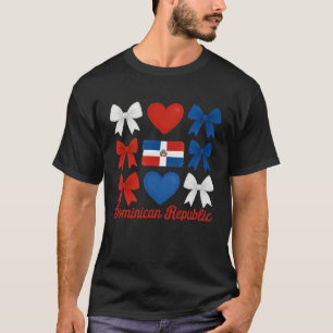 Dominican Republic Girl Coquette Bow Hispanic Heri T-Shirt