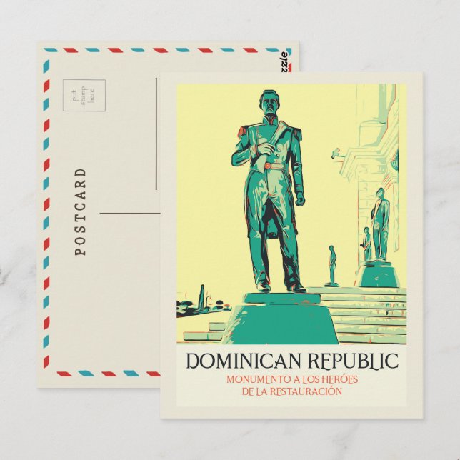 Dominican Republic, Heroes of the Restoration Post Postcard (Front/Back)
