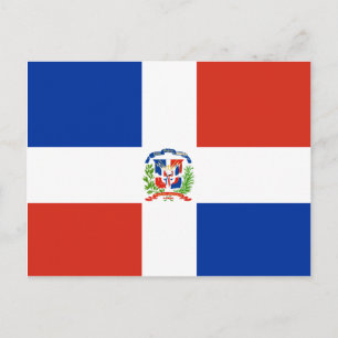 Dominican Republic High quality Flag Postcard