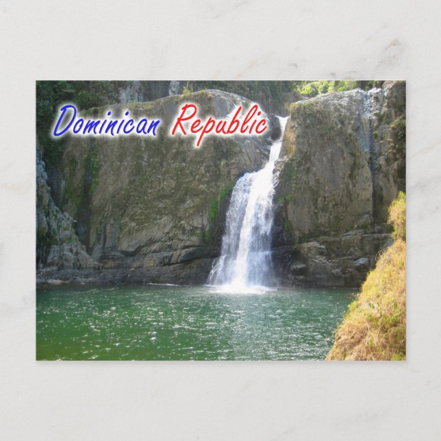 Dominican Republic Jimenoa Falls Postcard (Front)