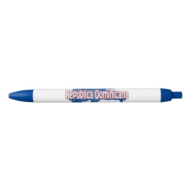 Dominican Republic map Blue Ink Pen (Front)