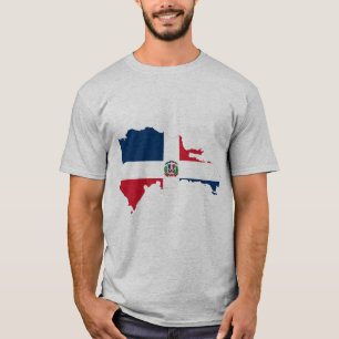 Dominican Republic Map Flag T-Shirt