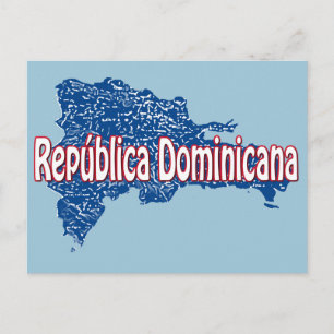 Dominican Republic map Postcard
