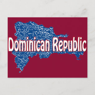 Dominican Republic map Postcard