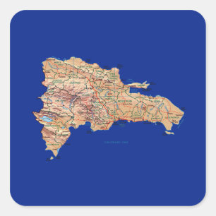 Dominican Republic Map Sticker