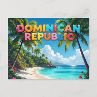Dominican republic memory postcard