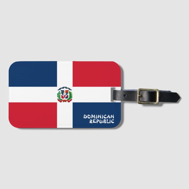 Dominican Republic National Flag Patriotic Luggage Tag (Front Horizontal)