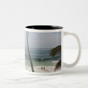 Dominican Republic, North Coast, Abreu, Playa 4 Two-Tone Coffee Mug