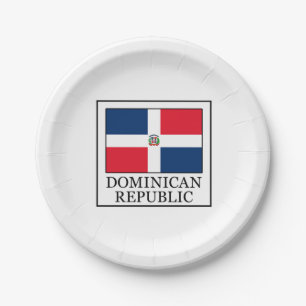 Dominican Republic Paper Plate