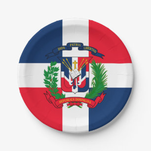 Dominican Republic Paper Plate