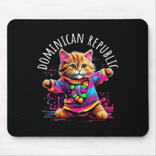 Dominican Republic Quirky Funny Colourful Dancing  Mouse Mat