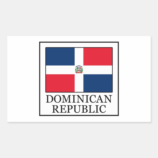 Dominican Republic Rectangular Sticker (Front)