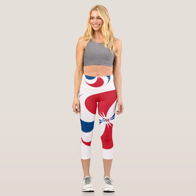 Dominican Republic Red, White & Blue Legging (Front)