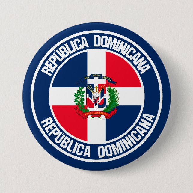 Dominican Republic Round Emblem 7.5 Cm Round Badge (Front)