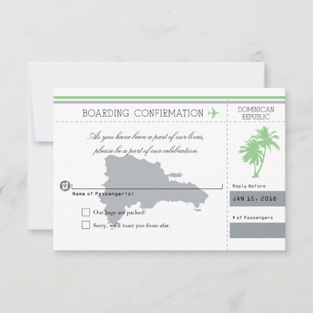 Dominican Republic RSVP Palm Tree (Front)