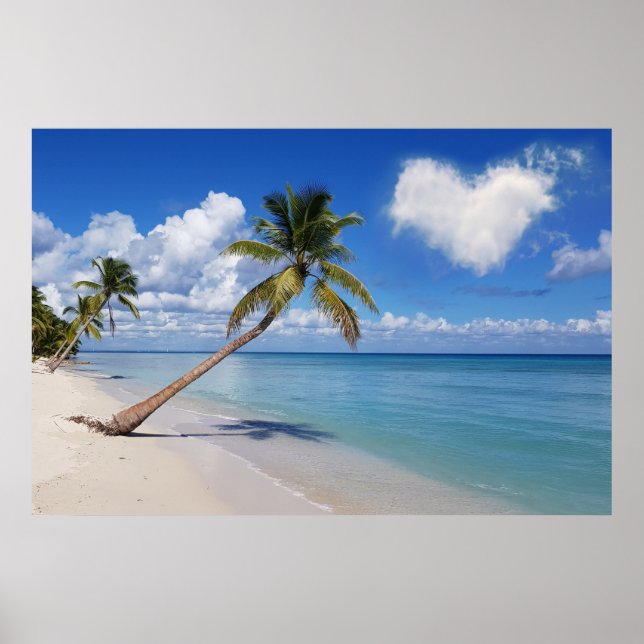 Dominican Republic Saona Island Tropical Beach Poster (Front)