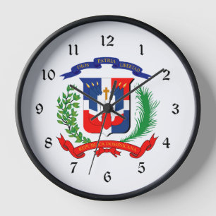 Dominican Republic - Seal - Flag - Symbol  Clock