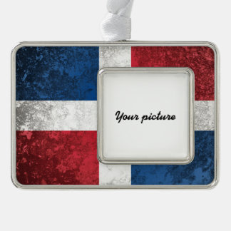 Dominican Republic Silver Plated Framed Ornament