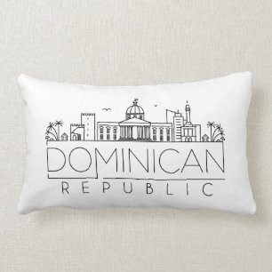 Dominican Republic Skyline Lumbar Cushion