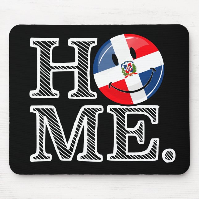 Dominican Republic Smiling Flag Housewarming Mouse Mat (Front)