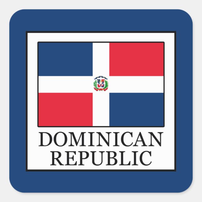 Dominican Republic Square Sticker (Front)