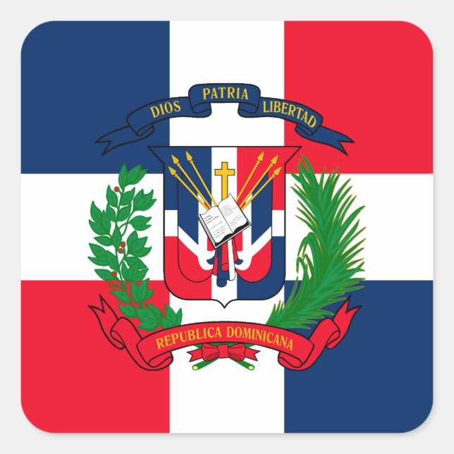 Dominican Republic Square Sticker (Front)