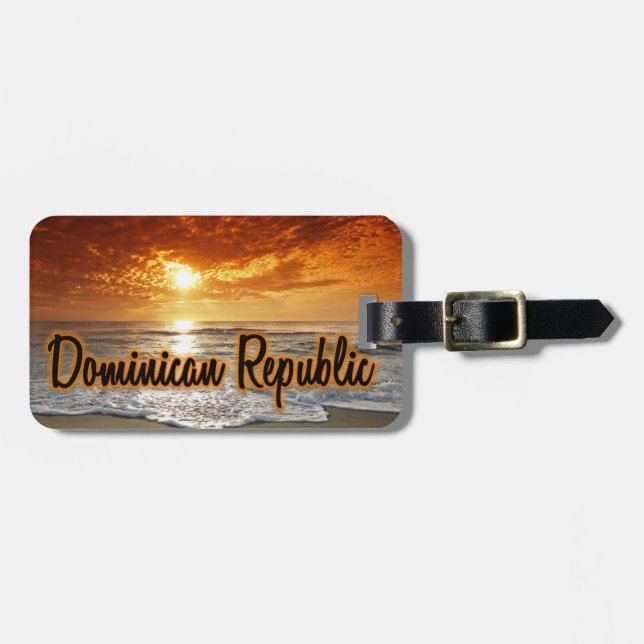 Dominican Republic sunset luggage tag (Front Horizontal)