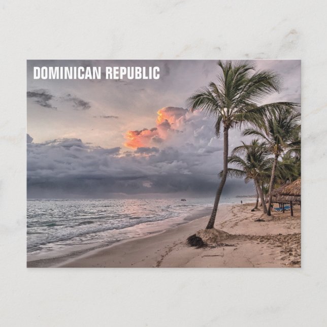 Dominican Republic Tropical Beach Travel Photo Postcard (Front)