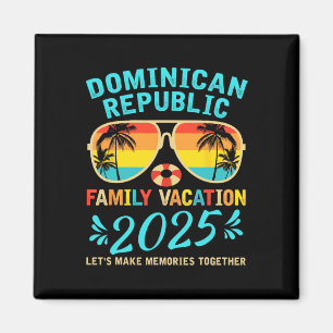 Dominican Republic Vacation 2025 Souvenir Matching Magnet