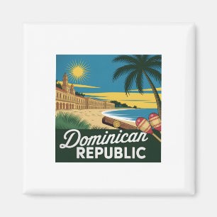 Dominican Republic Vintage Colonial Architecture F Magnet