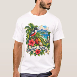 Dominican Republic Watercolor Caribbean Travel T-S T-Shirt