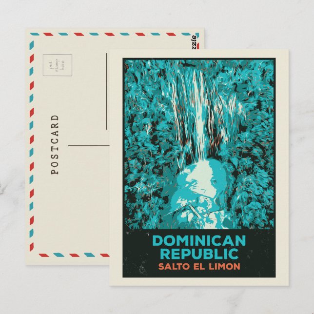 Dominican Republic Waterfalls, Salto El Limon Post Postcard (Front/Back)
