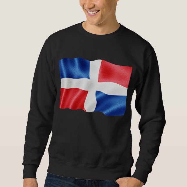 Dominican Republic Waving Sweatshirt (Front)